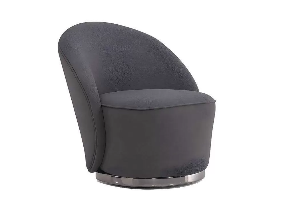 Store Fauteuil Van Boucle Stof - Antraciet - Elfira Fauteuil