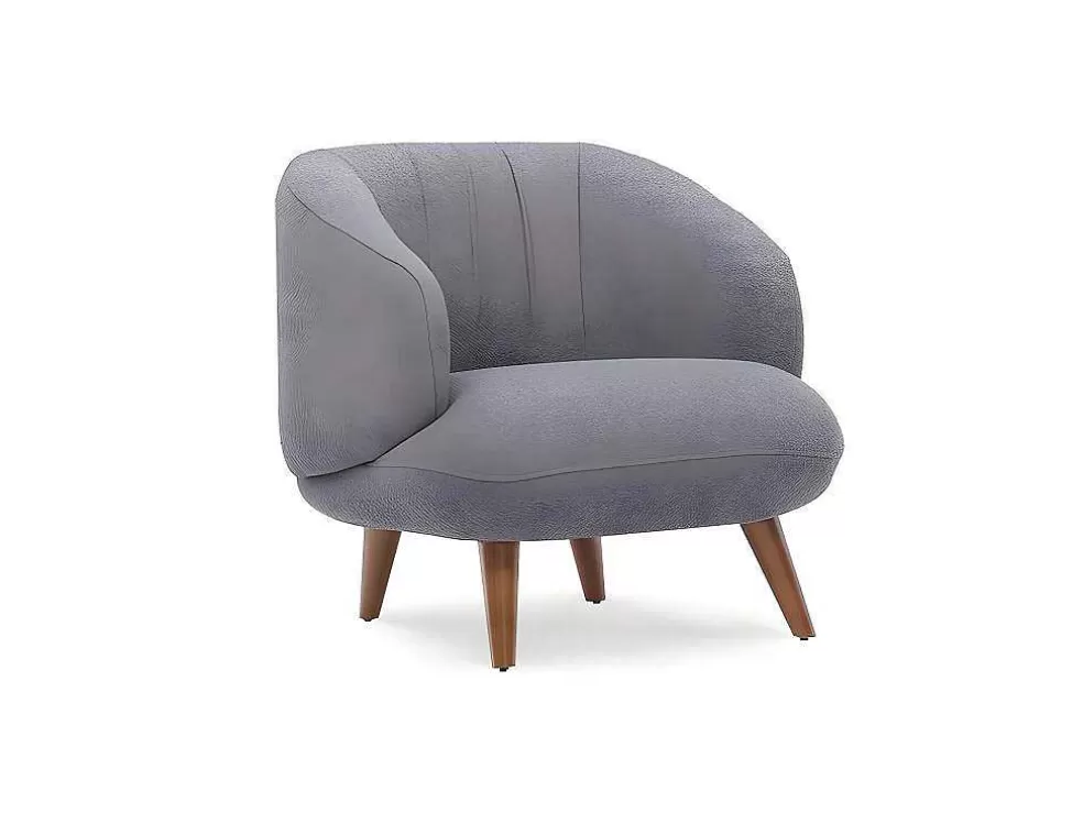 Flash Sale Fauteuil Van Boucle Stof - Antraciet - Janina Fauteuil