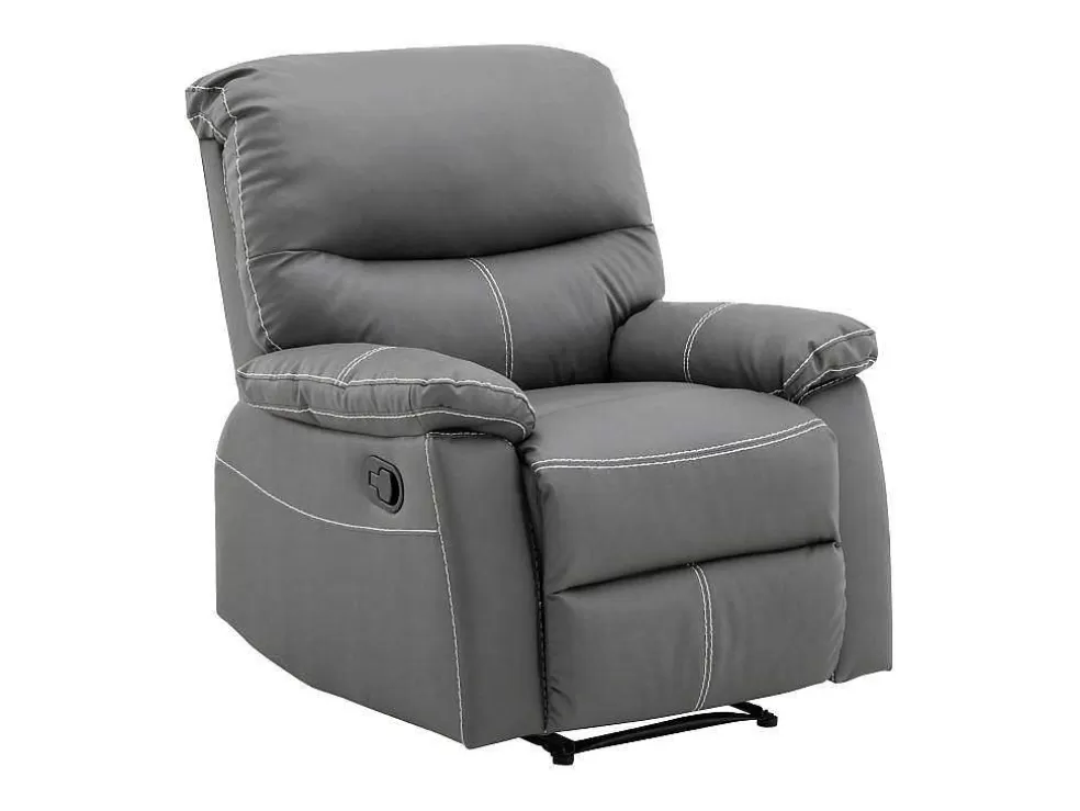 Clearance Fauteuil Van Grijze Kunstleer Canby Fauteuil Kunstleer