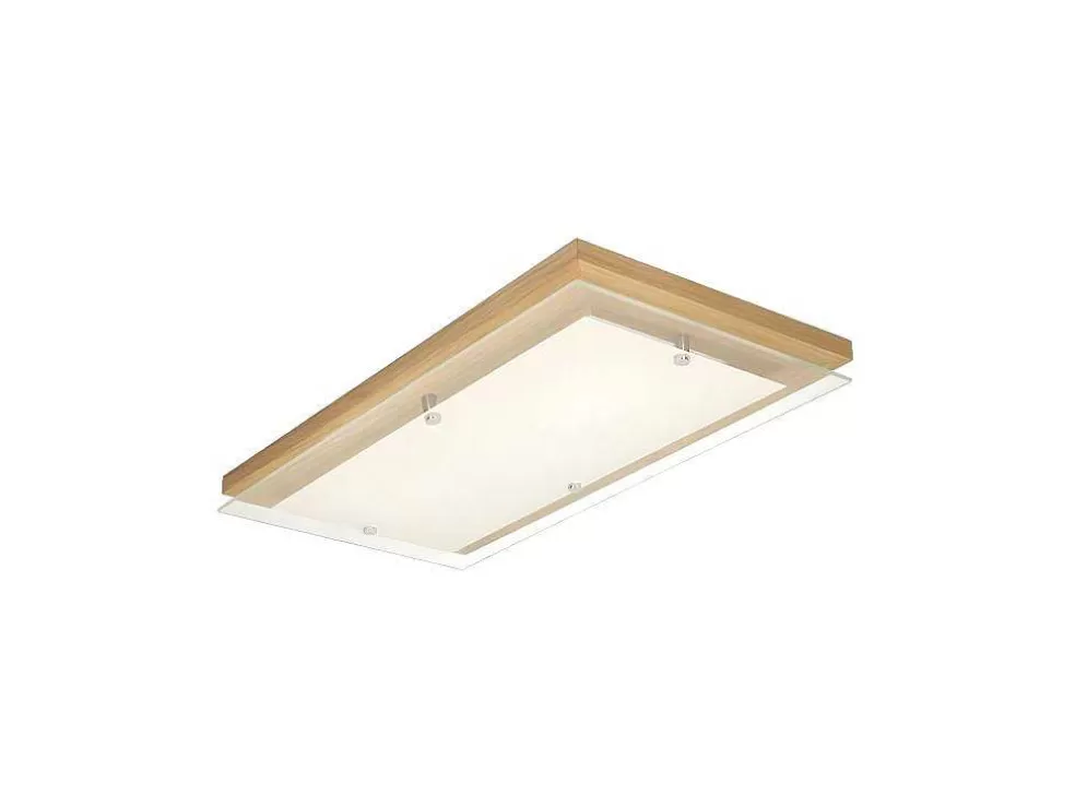 Cheap Finn Plafondlamp, Eik, Chroom, Wit, 57X29X6,5 Cm, Plafondlamp