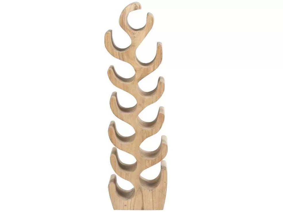 Clearance Flessenrek Van Suarhout - 12 Flessen - B28 X D19 X H100 Cm - Naturel - Guimaras Opbergaccessoire