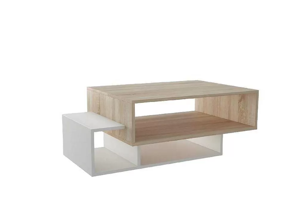 Best Gemini Koffietafel, Wit, Sonoma, 100X60X35 Cm, Epikasa Salontafel