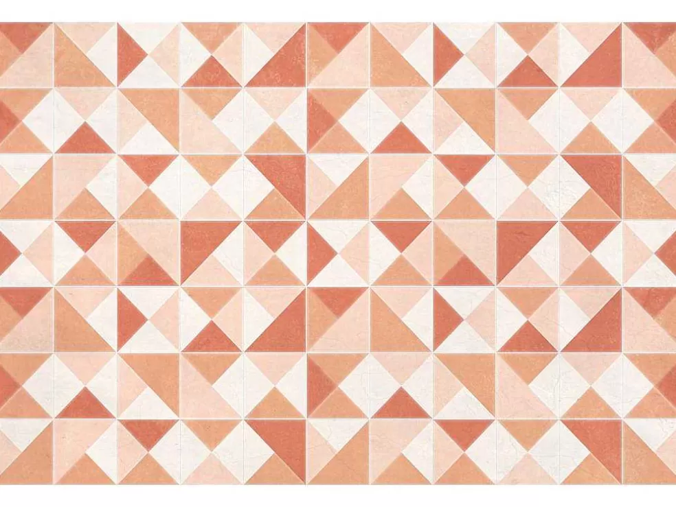 Best Geometrisch Tapijt Van Vinyl - 120 X 180 Cm - Oranje - Myrala Woonkamertapijt