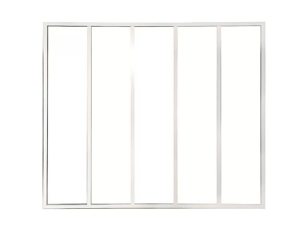 Store Glazen Binnenraam Bayview - Wit - 150 X 130 Cm - Aluminium Glazen Binnenraam