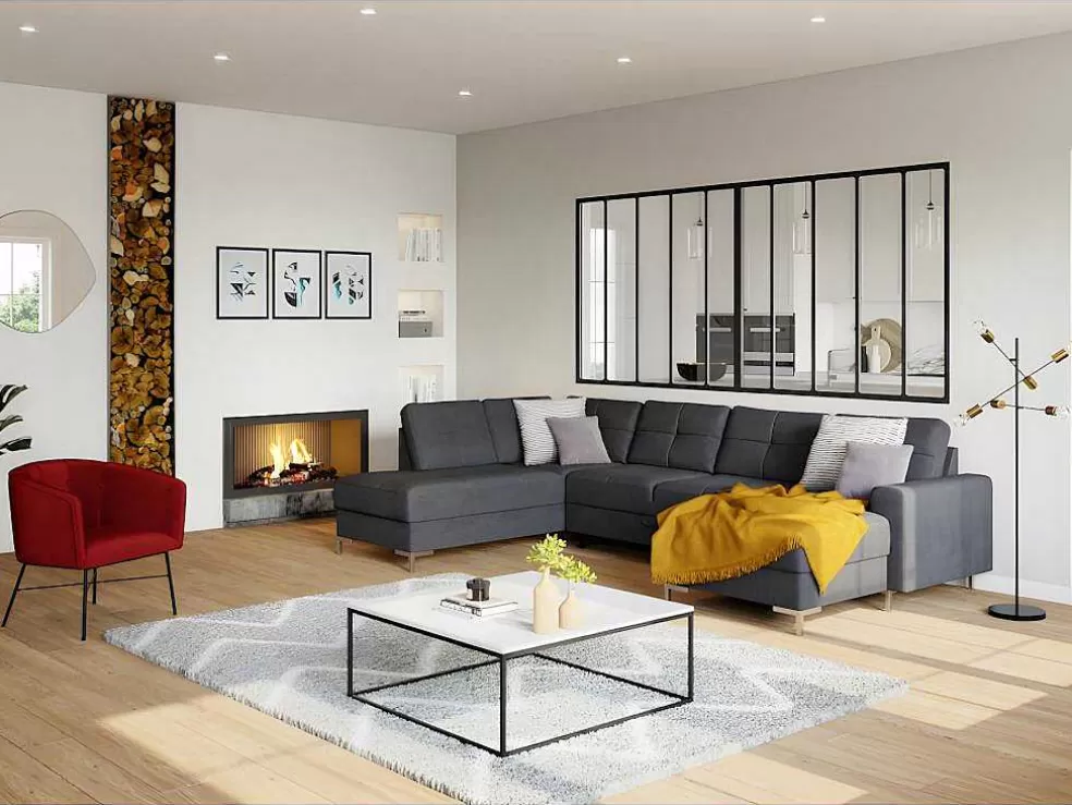 Fashion Glazen Binnenraam Bayview Van Aluminium Met Zwarte Poedercoating - 150 X 130 Cm Glazen Binnenraam
