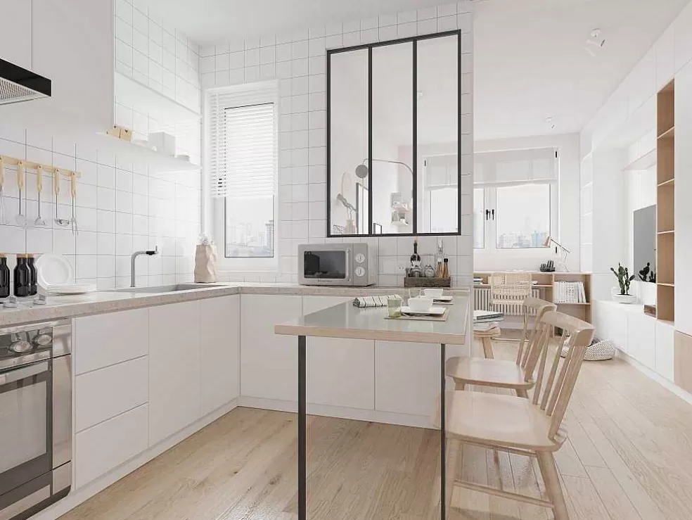Store Glazen Binnenraam Bayview Van Aluminium Met Zwarte Poedercoating - 90 X 130 Cm Glazen Binnenraam