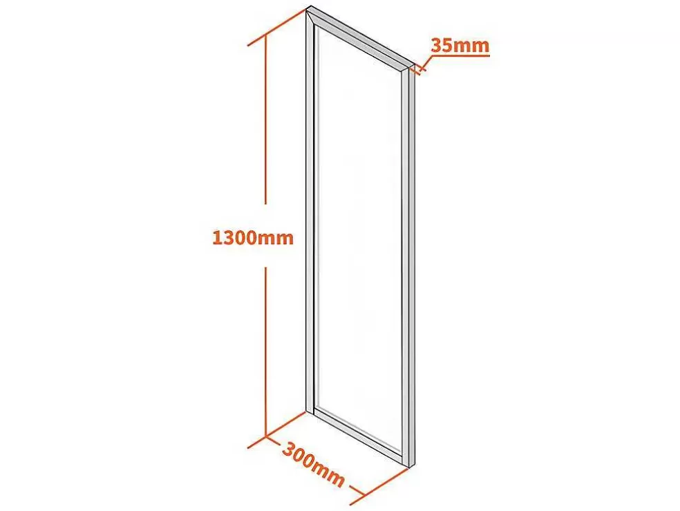 Store Glazen Binnenraam In Aluminium Met Poedercoating - 30 X 130 Cm - Zwart - Bayview Glazen Binnenraam