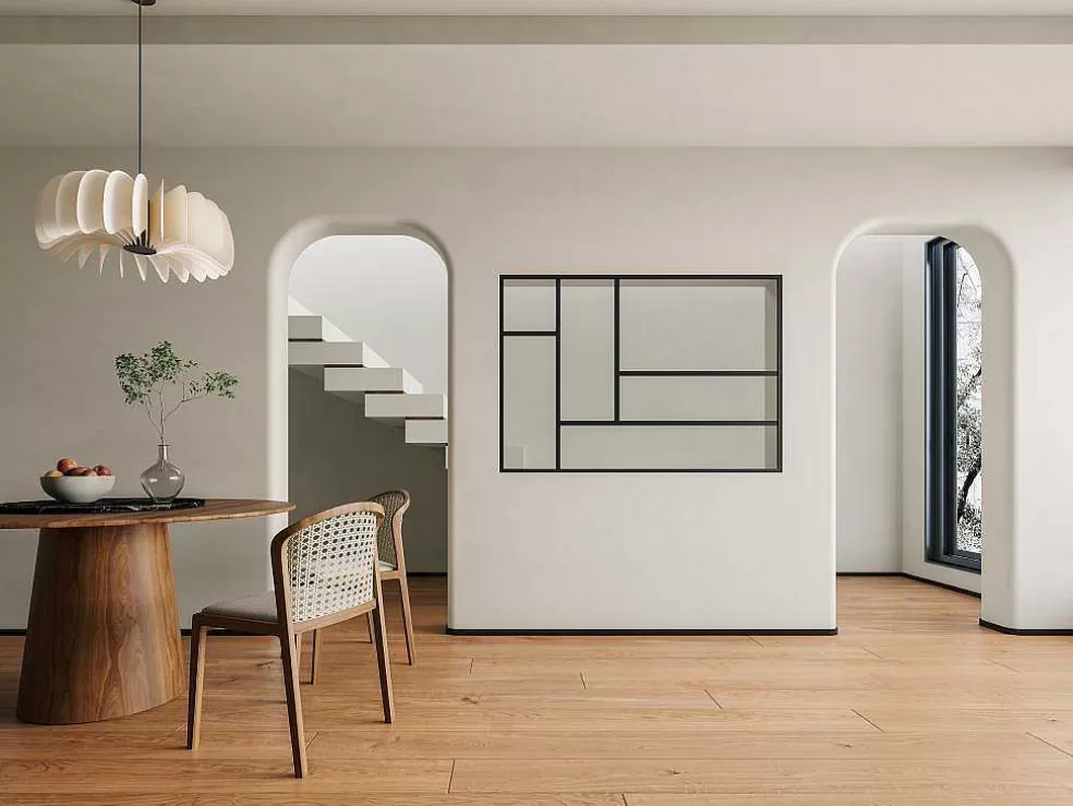Discount Glazen Designbinnenraam Van Gepoederlakt Aluminium 150 X 105 Cm Zwart Artena Glazen Binnenraam