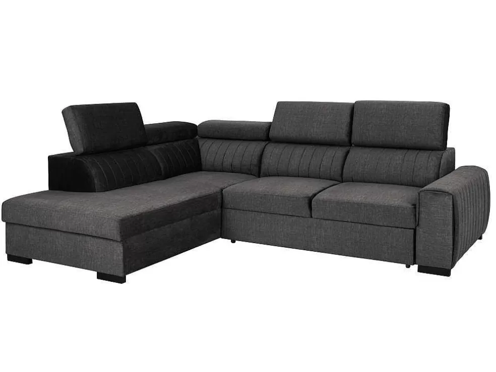 Sale Grote Slaapbank Met Hoek Links In Antraciet Stof Larica Speciale Modellen Zitbanken & Fauteuils