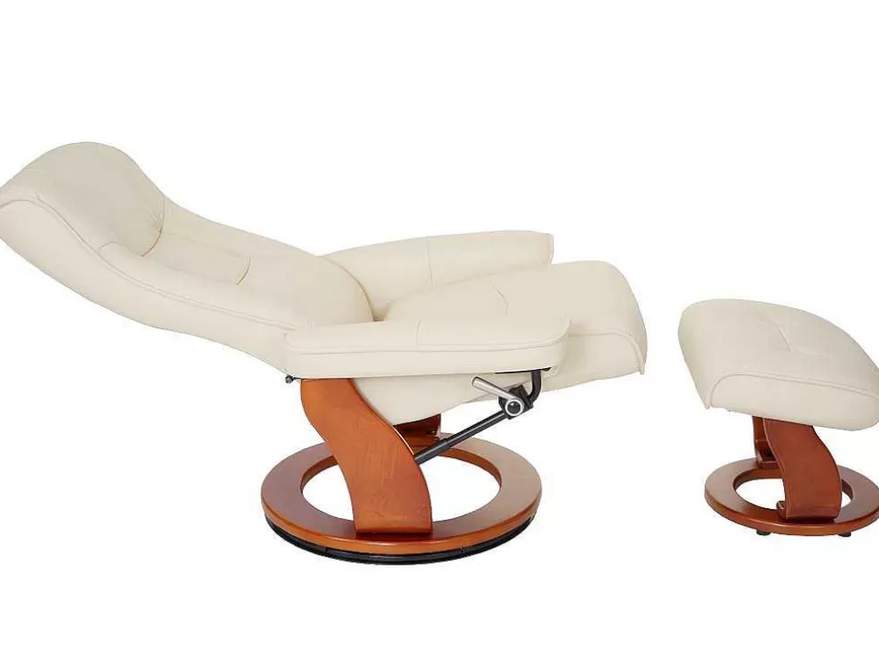 New Halifax Fauteuil, Creme, Honingkleurig Fauteuil Leer