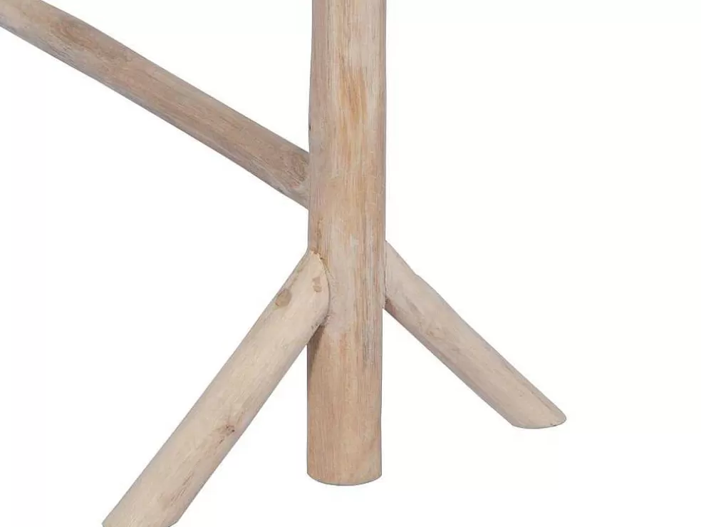 Best Handdoekhouder Op Poten Van Massief Teakhout - L80 Cm X D29 Cm X H75 Cm - Fodna Accessoires & Spiegels