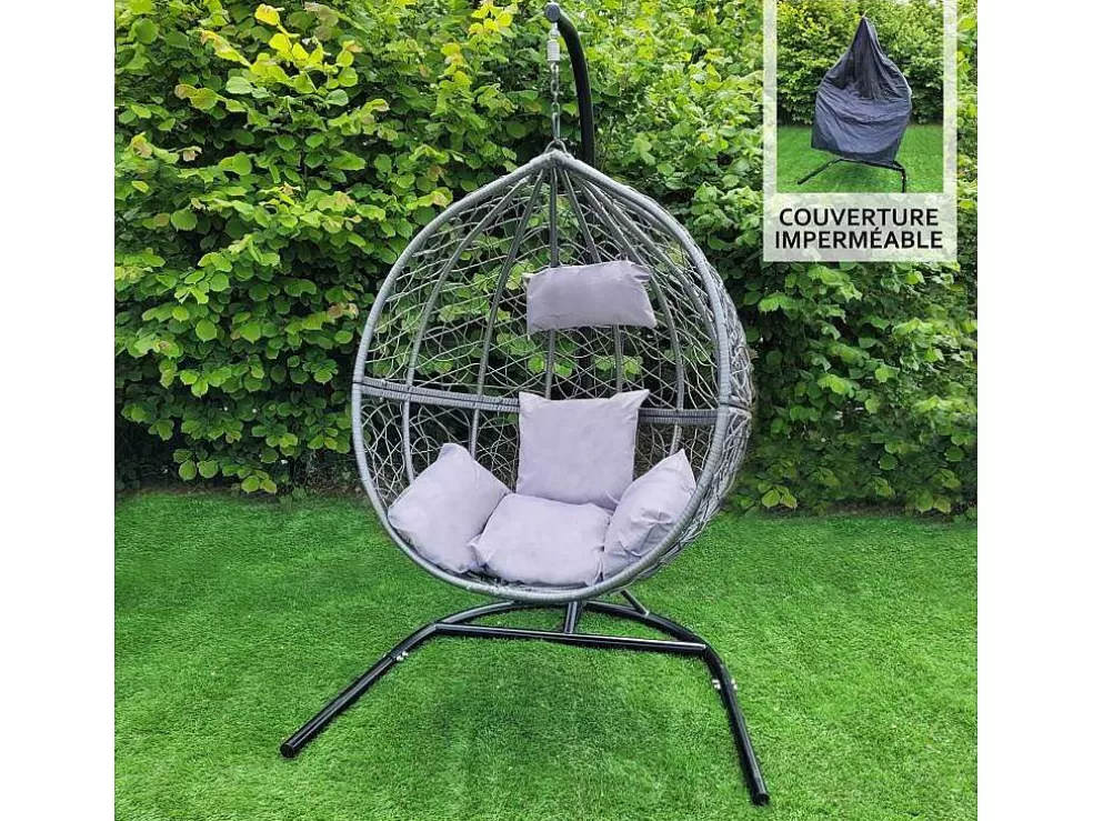 Discount Hangstoel Egg Chair - Grijs - Max: 150 Kg Hangstoel