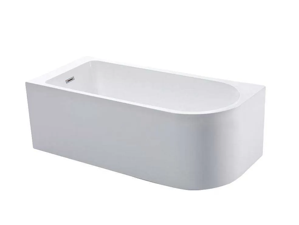 Outlet Hoekbad - 201 Liter - 150 X 75 X 58 Cm - Wit - Linkse Hoek - Anika Hoekbad
