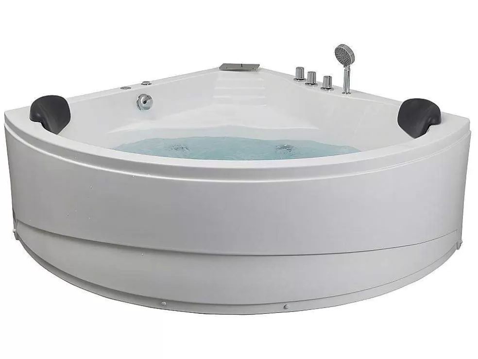 Clearance Hoekmassagebad Met Watervalsysteem Aglena - 2 Personen - 350 L - 150 X 150 X 60 Cm Massagebad