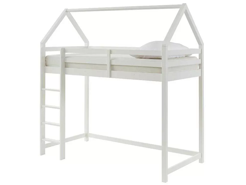 Cheap Hoogslaper 90 X 190 Cm - Massief Grenen - Wit - Tarzia Kinderbed