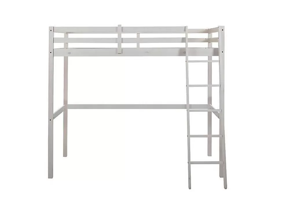 Online Hoogslaper Gedeon - 90 X 190 Cm - Massief Grenen - Gebleekt Kinderbed Hoogslaper