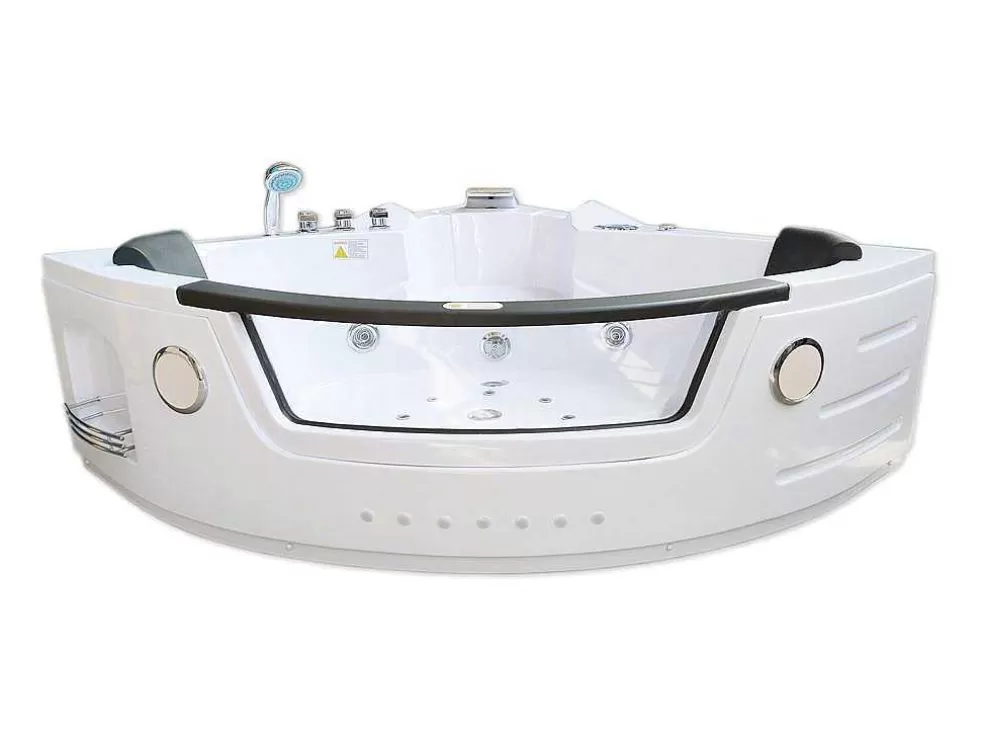Cheap Hydromassage Chromotherapiebad 140 X 140 Cm Met Verwarming En Dubbele Pomp 20 Jets Camelia Massagebad