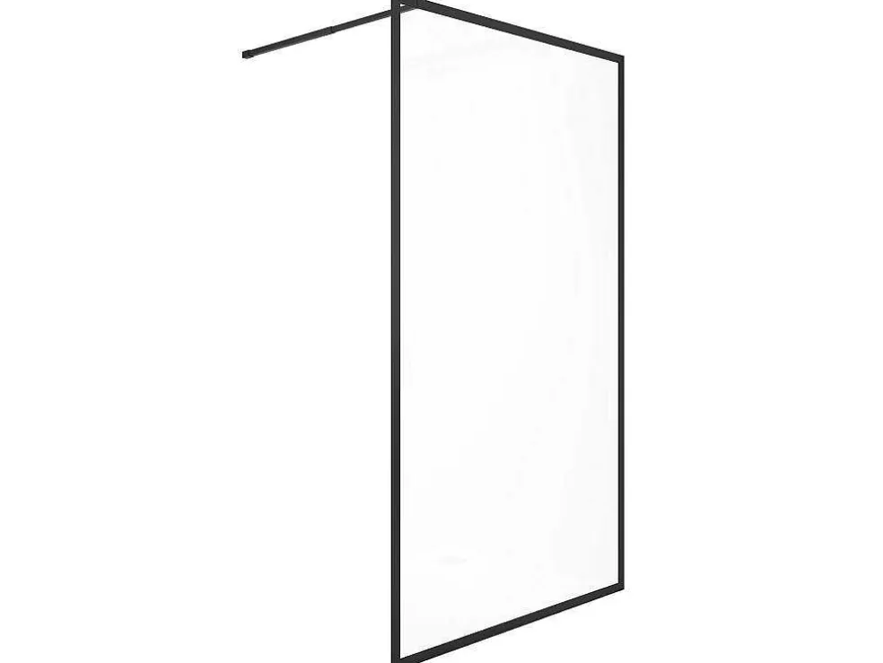 Fashion Inloopdouchescherm - 120 X 200 Cm - Mat Zwart - Gehard Glas - Amberi Douchewand