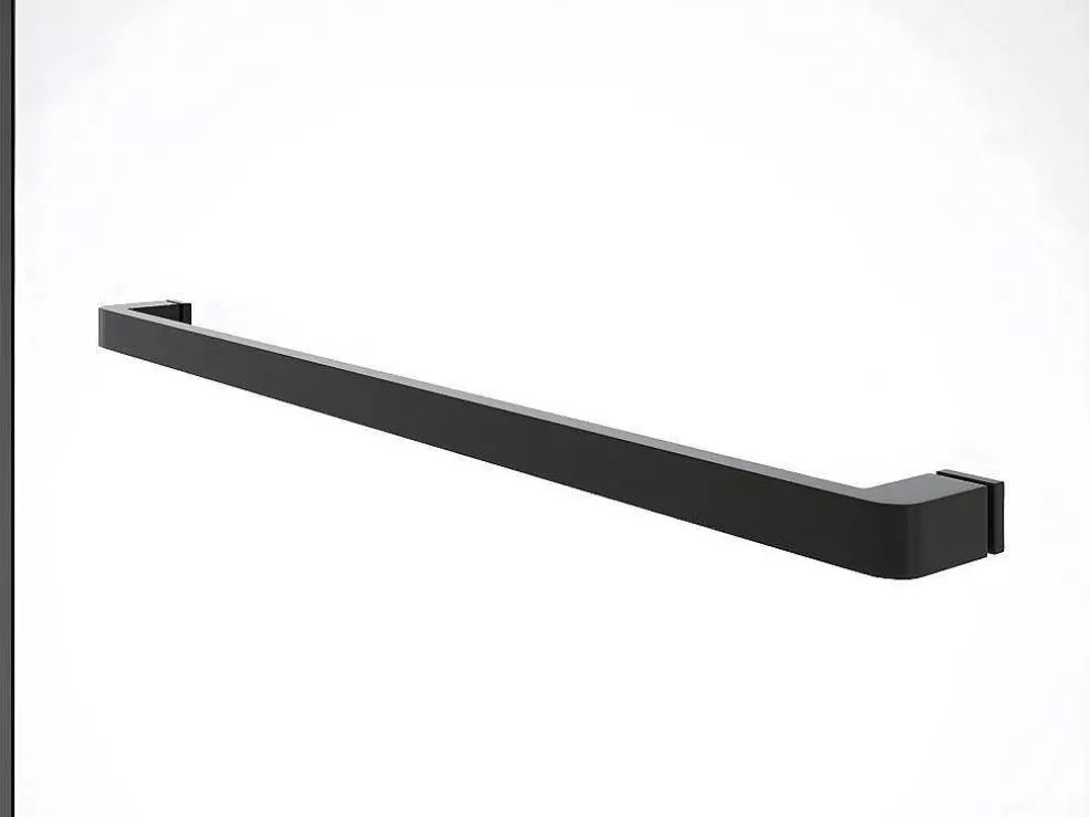 Online Inloopdouchescherm Met Handdoekhouder - 120 X 200 Cm - Mat Zwart - Gehard Glas - Kristen Douchewand