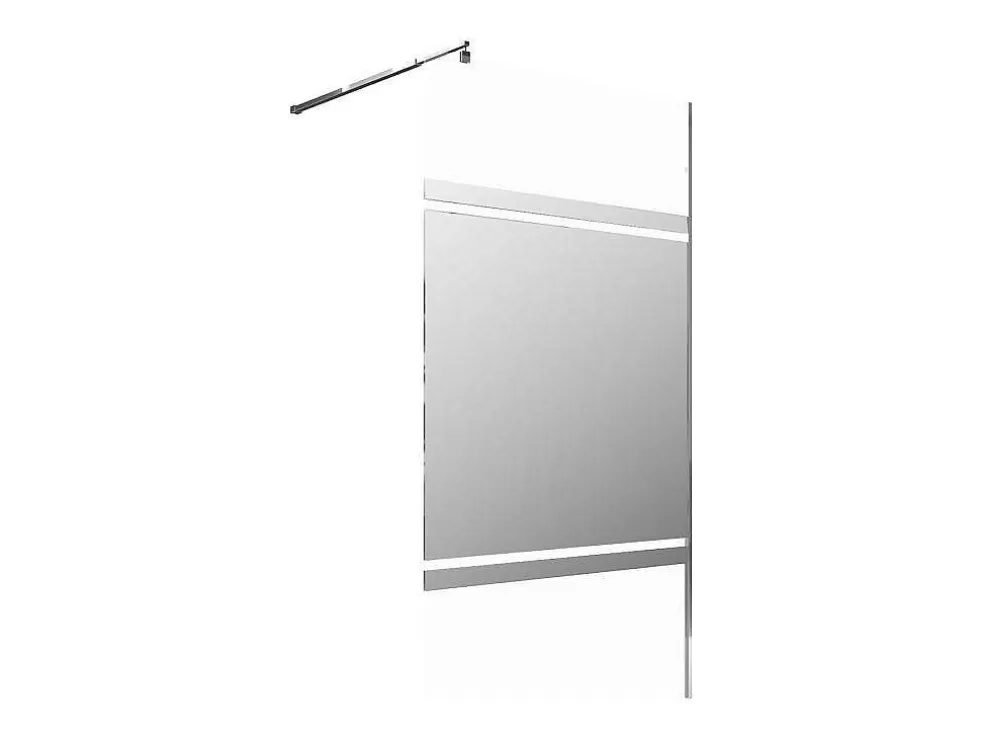 Shop Italiaanse Douchewand Mat Zwart Met Spiegeleffect - 120 X 200 Cm - Zenado Douchewand
