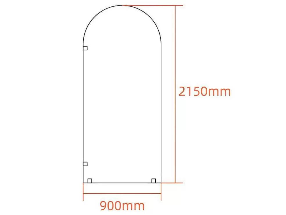 Online Italiaanse Douchewand Ronde Hoeken - 90 X 215 Cm - Airlie Douchewand