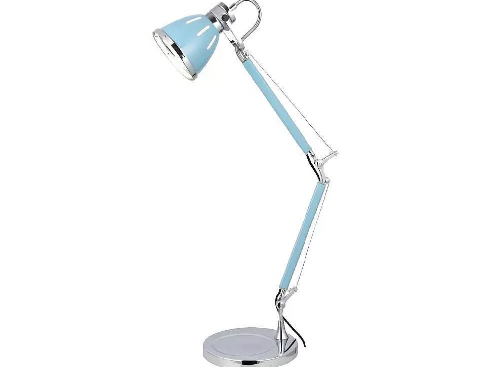 Flash Sale Jerona Tafellamp, Blauw, Chroom, 21X21X86 Cm, Lamp