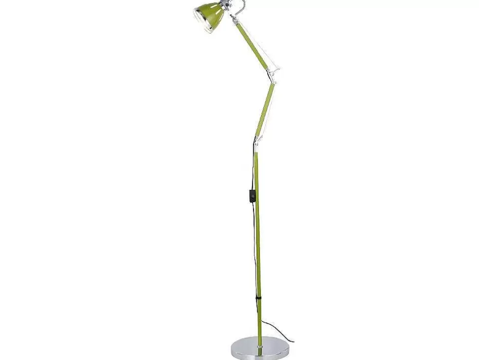 Fashion Jerona Vloerlamp, Groen, Chroom, 27,5X27,5X180 Cm, Staande Lamp