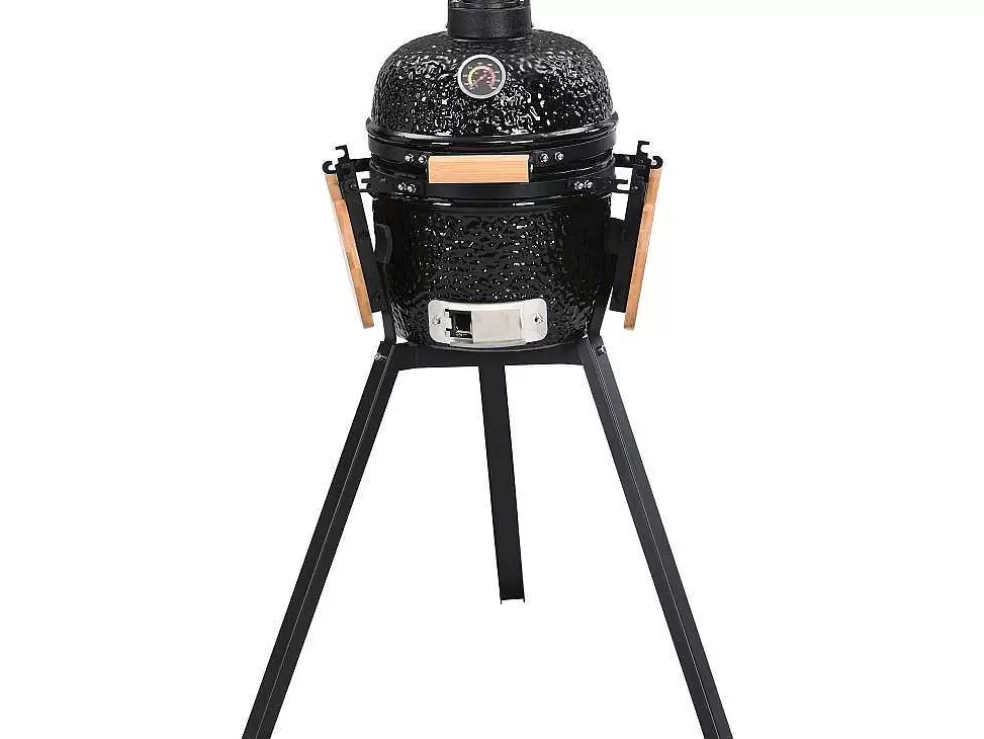 Store Kamado-Houtskoolbarbecue Van Keramiek En Bamboe 32 X 52 X 94 Cm - Eriko Buitenkeuken