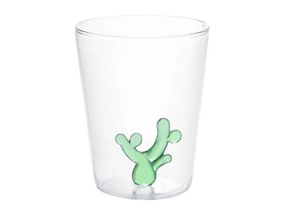 Hot Karaf + Set Van 4 Glazen Met Cactus - Puntia Tafelservies