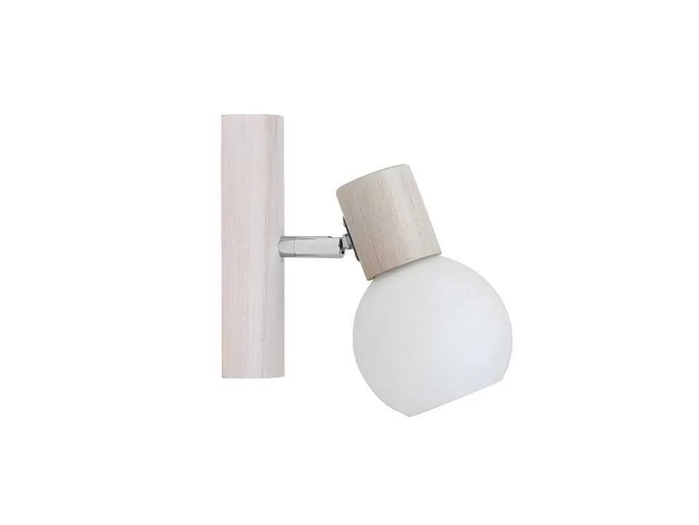 Outlet Karin Wandlamp, Eik, Chroom, Wit, 13X9,5X14,5 Cm, Wandlamp