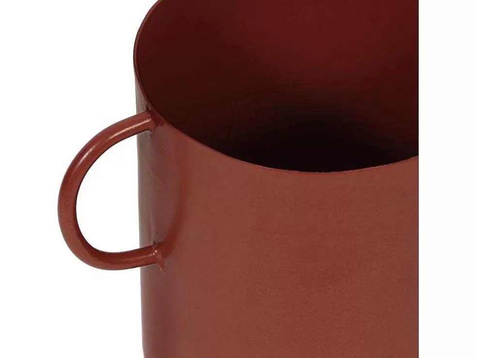 Fashion Kleine Vaas Met Handvatten - H17 Cm - Terracotta - Bilian Decoratieobject Voor Binnen