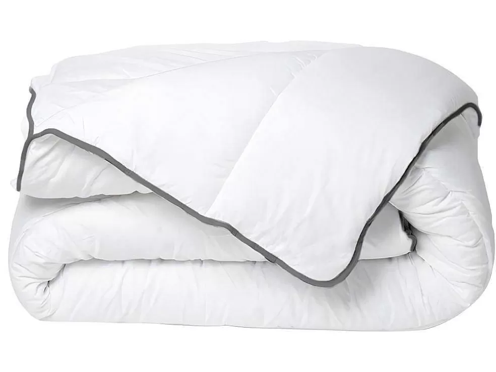 Cheap Knuffel Dekbed Silk Touch 140 X 200 Cm - 250 G/M - Wit Met Grijze Bies - Biesya Dekbed
