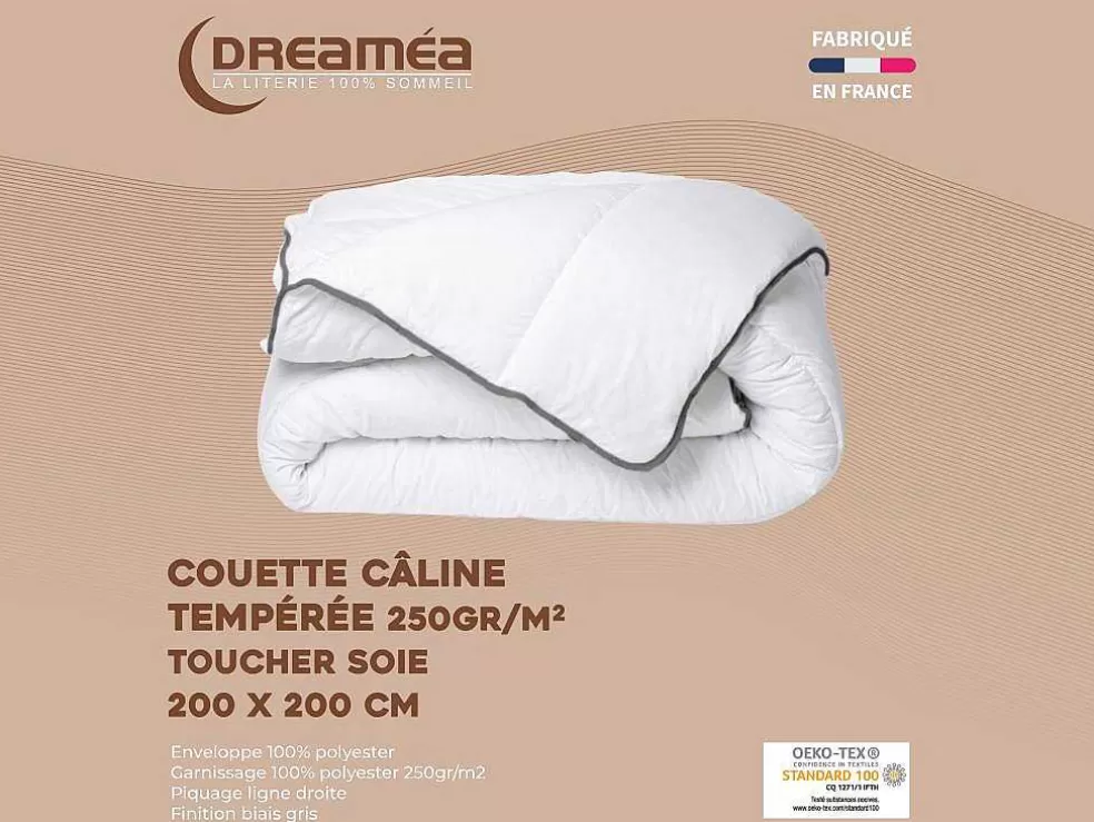 Sale Knuffel Dekbed Silk Touch 200 X 200 Cm - 250 G/M - Wit Met Grijze Bies - Biesya Dekbed