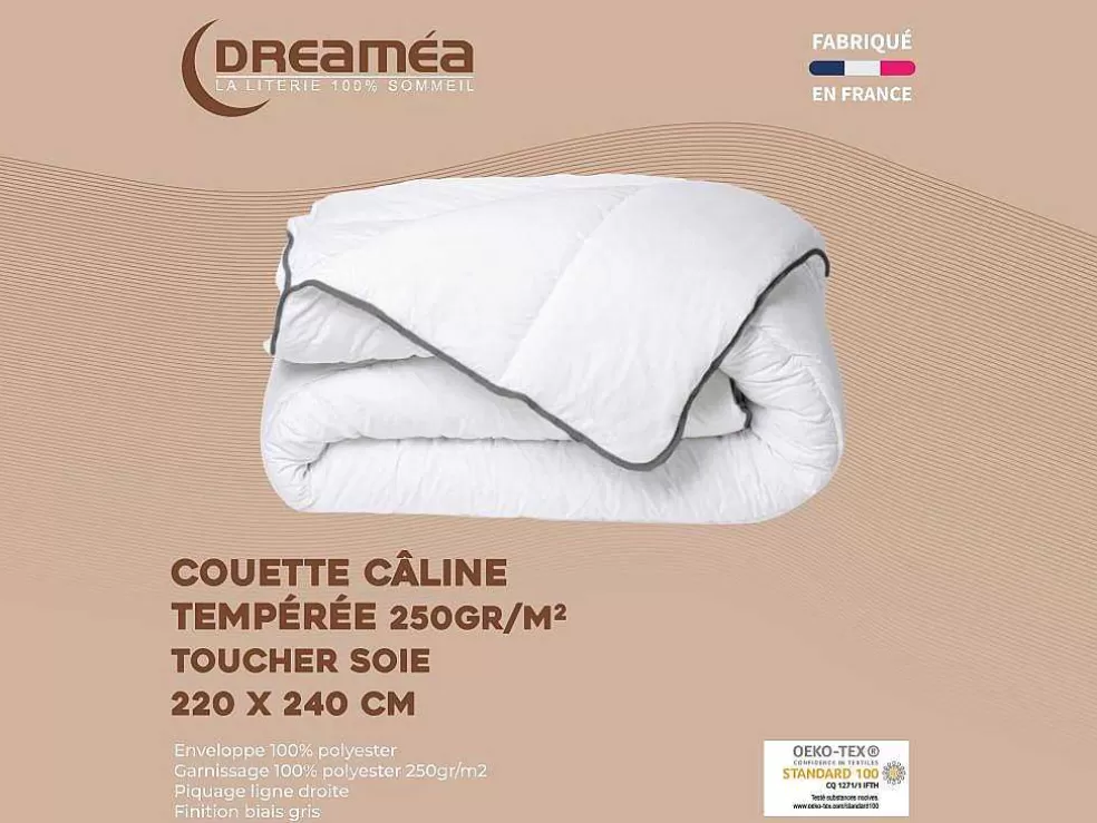 Outlet Knuffel Dekbed Silk Touch 220 X 240 Cm - 250 G/M - Wit Met Grijze Bies - Biesya Dekbed