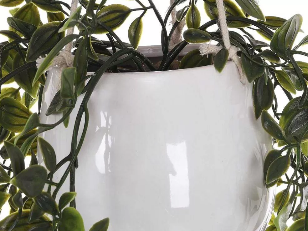 Best Sale Kunsthangplant Met Pot Van Keramiek - H70 X L20 Cm - Groen - Bahiana Kunstplant