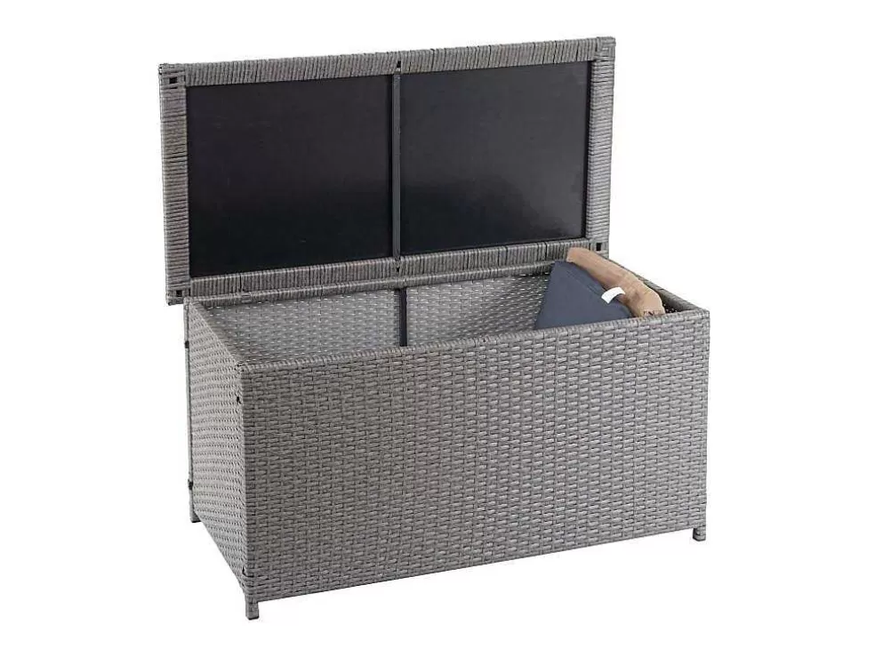 Flash Sale Kussenbox Van Polyrattan Mcw-D88 Iii, Basic Grijs, 51X100X50Cm 170L Tuinopslag