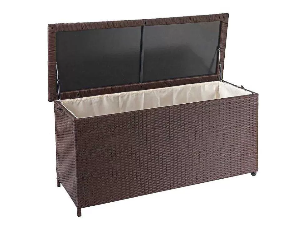 Cheap Kussenbox Van Polyrattan Mcw-D88 Iii, Premium Bruin, 63X135X52Cm 320L Tuinopslag