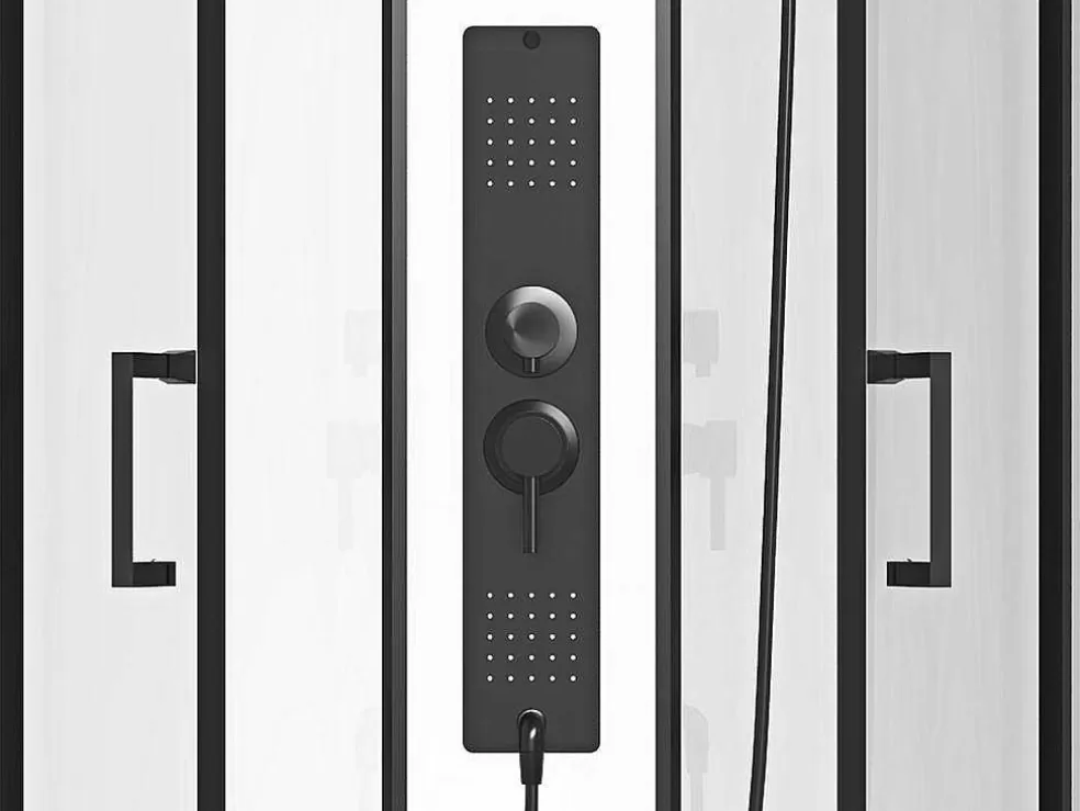 Online Kwartcirkelvormige Douchecabine Met Massagestralen L90 X B90 X H215 Cm Solena Douchecabine