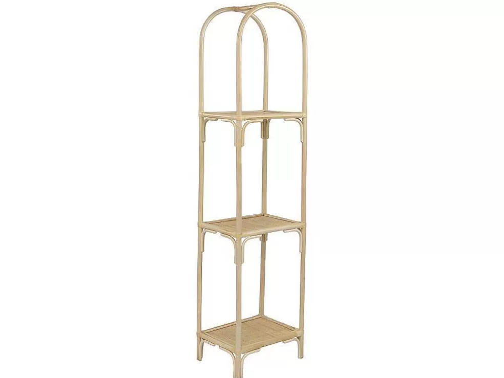 Fashion Maiori Rek- 3 Planken - Rotan - Naturel Boekenkast & Vitrine