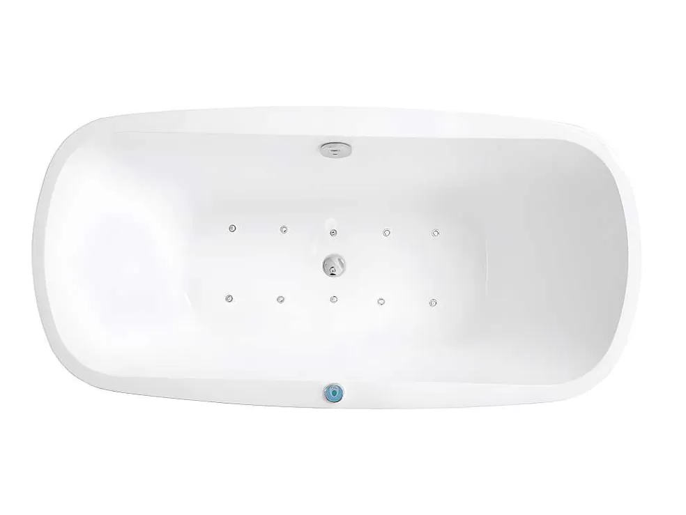 Best Massagebad Met Ledverlichting - Balneo Therapie Sirgao - 1 Persoon - 155L - 75X150Cm - Zwart Vrijstaand Bad