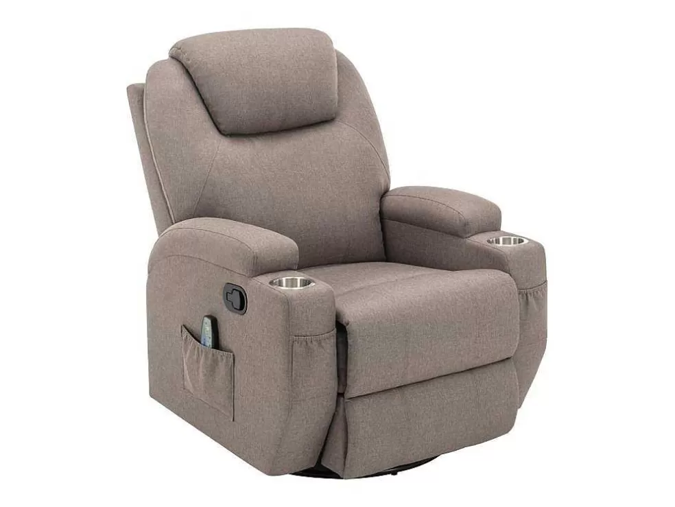 Hot Massagefauteuil Silvano In Stof - Taupe Fauteuil Stof