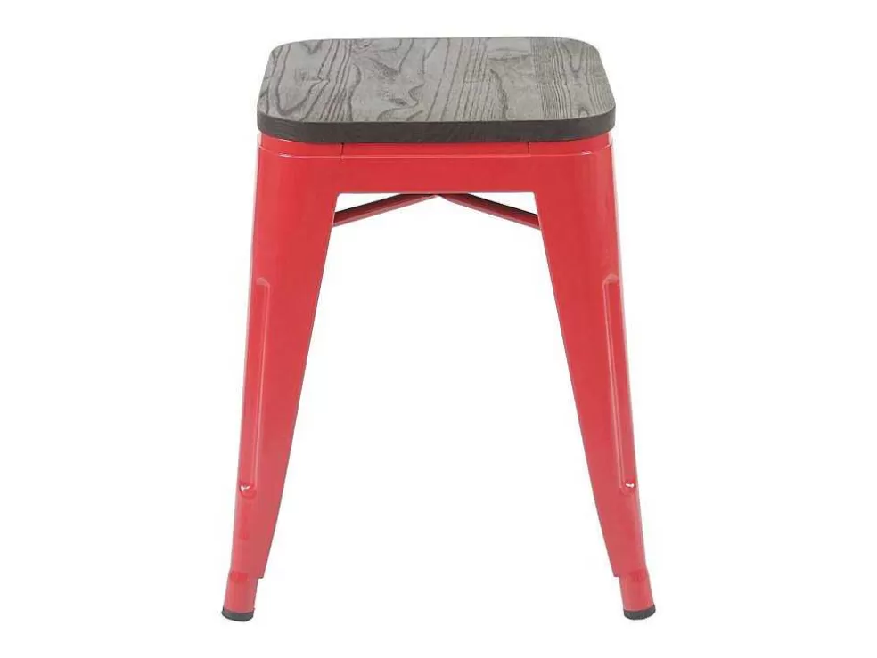 Cheap Mcw-A73 Kruk Incl. Houten Zitting, Rood Kruk