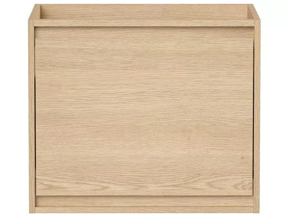 Fashion Meubel Onder Wastafel Met Engelse Lade - Eikenfineer - 60 Cm - Mesliva Wastafelmeubel