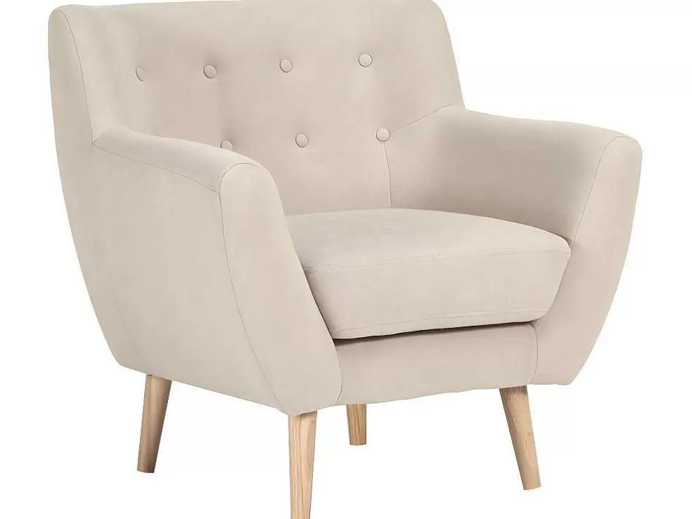 Store Monte Fauteuil Zandkleurig. Fauteuil Met Holle Rugleuning