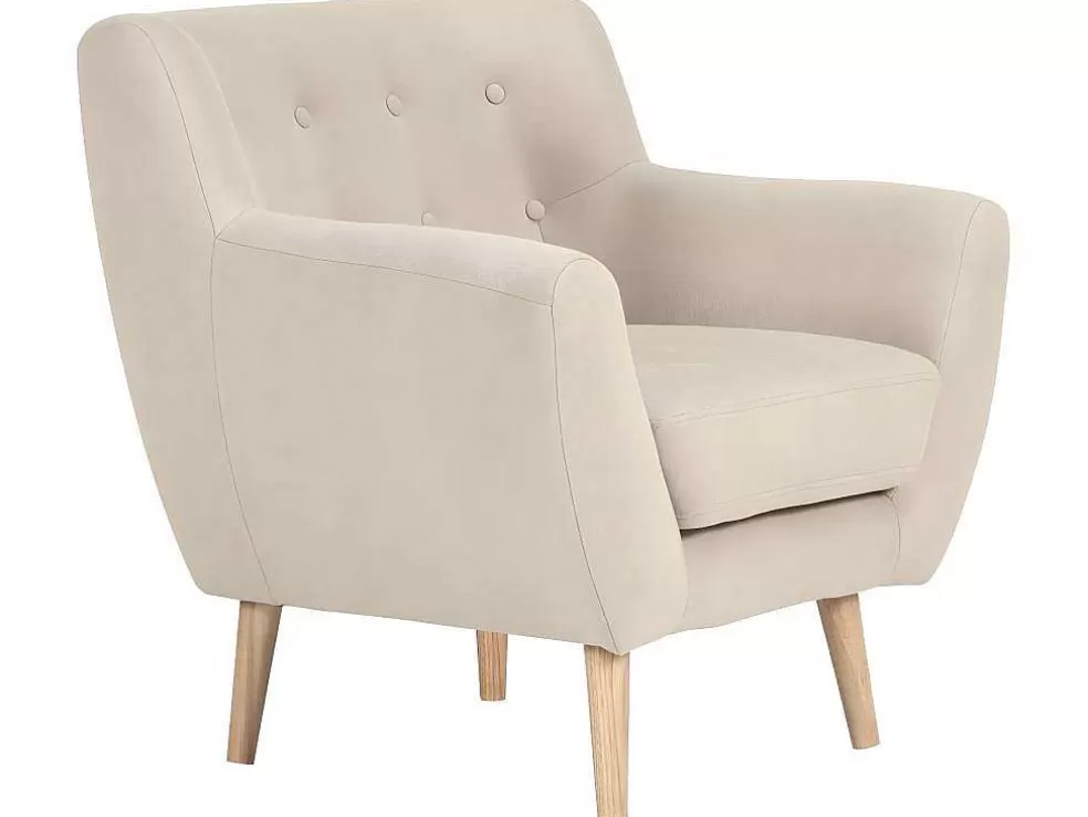 Store Monte Fauteuil Zandkleurig. Fauteuil Met Holle Rugleuning