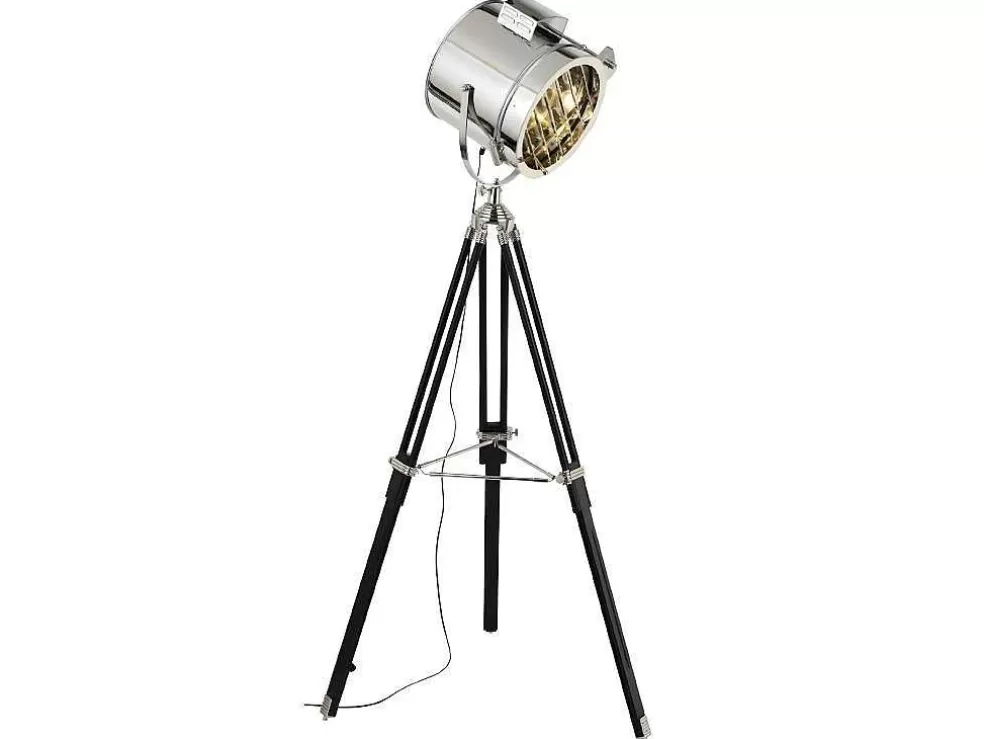 Shop Movie Vloerlamp, Zilver, Zwart, 45X45X175 Cm, Staande Lamp