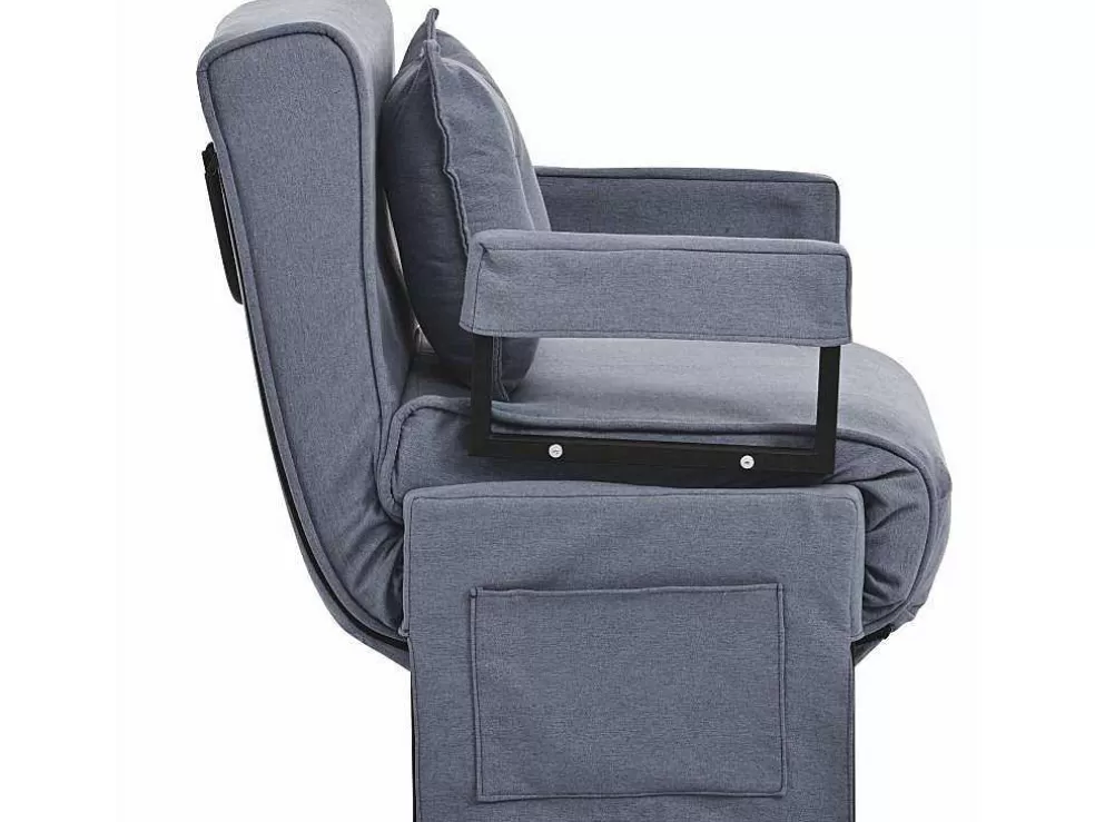 Cheap Multifunctionele Ligstoel Met Kussen - Om Te Bouwen Tot Fauteuil - Linnen Stof - Grijs Uitklapbare Fauteuil