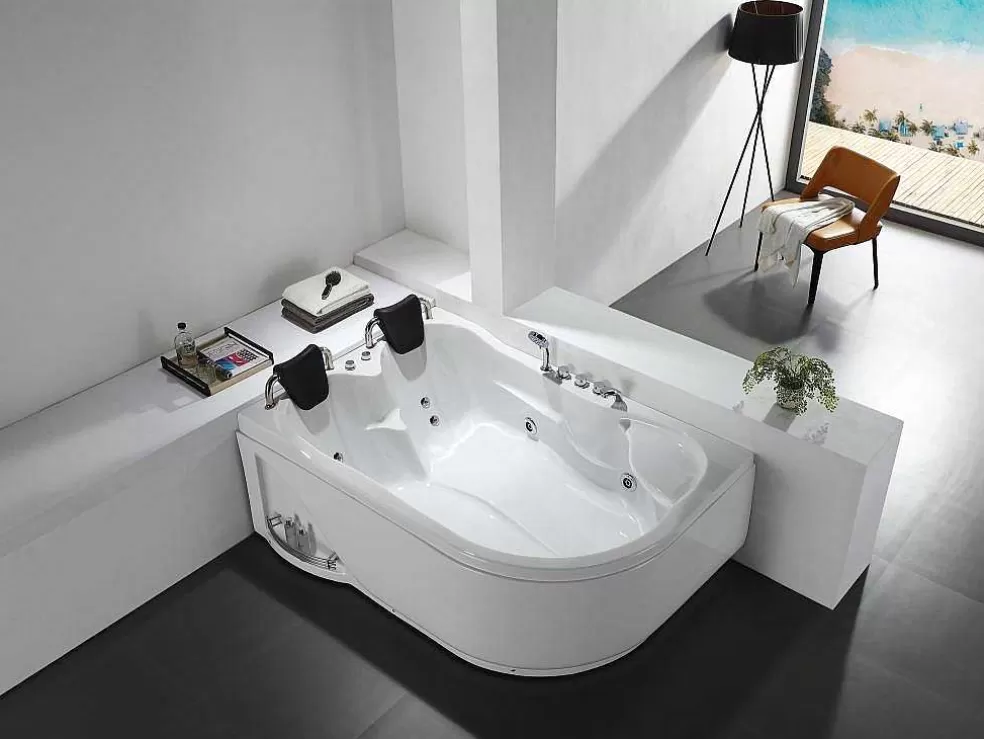 Flash Sale [Old Version][Old Version]Massagebad Rafina - 2 Personen - 181 X 123 X H70 Cm - Linkse Hoek Massagebad