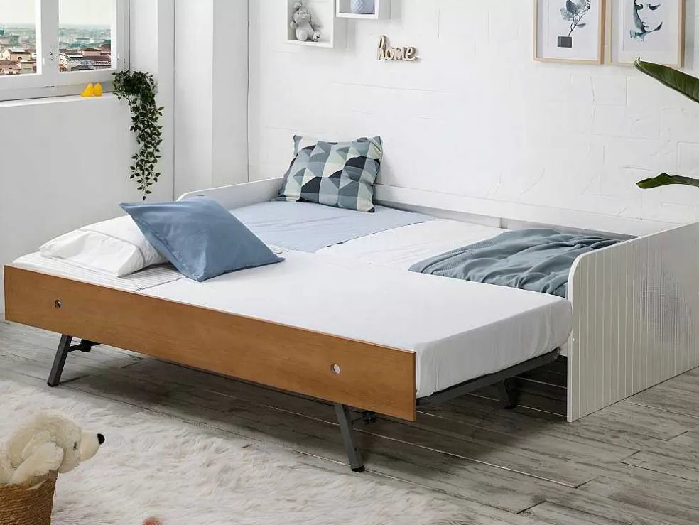 Store Onderschuifbed Juliette - 2 X 90 X 190 Cm - Wit Kinderbed