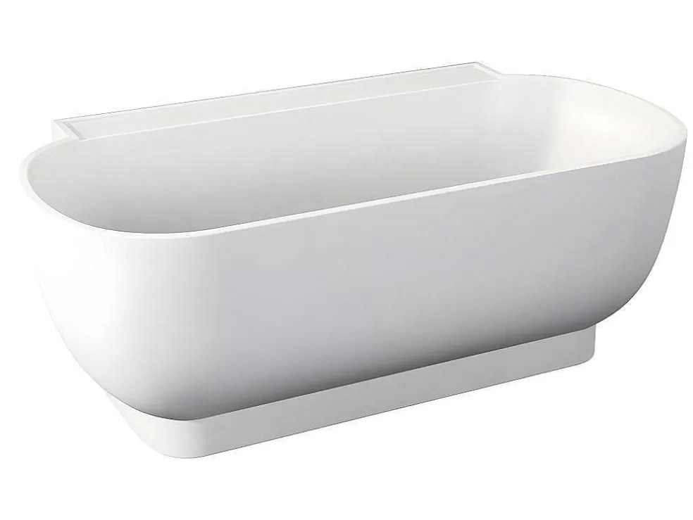 Best Ovaal Halfvrijstaand Bad - 240 L - 150 X 76 X 58 Cm - Wit - Acryl - Vogler Halfvrijstaand Bad